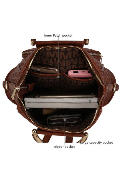 MKF Torra Milan Signature Trendy Vegan Leather Backpack Mia
